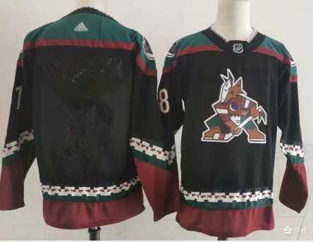 Mens Arizona Coyotes Blank Throwback Kachina Black Jersey
